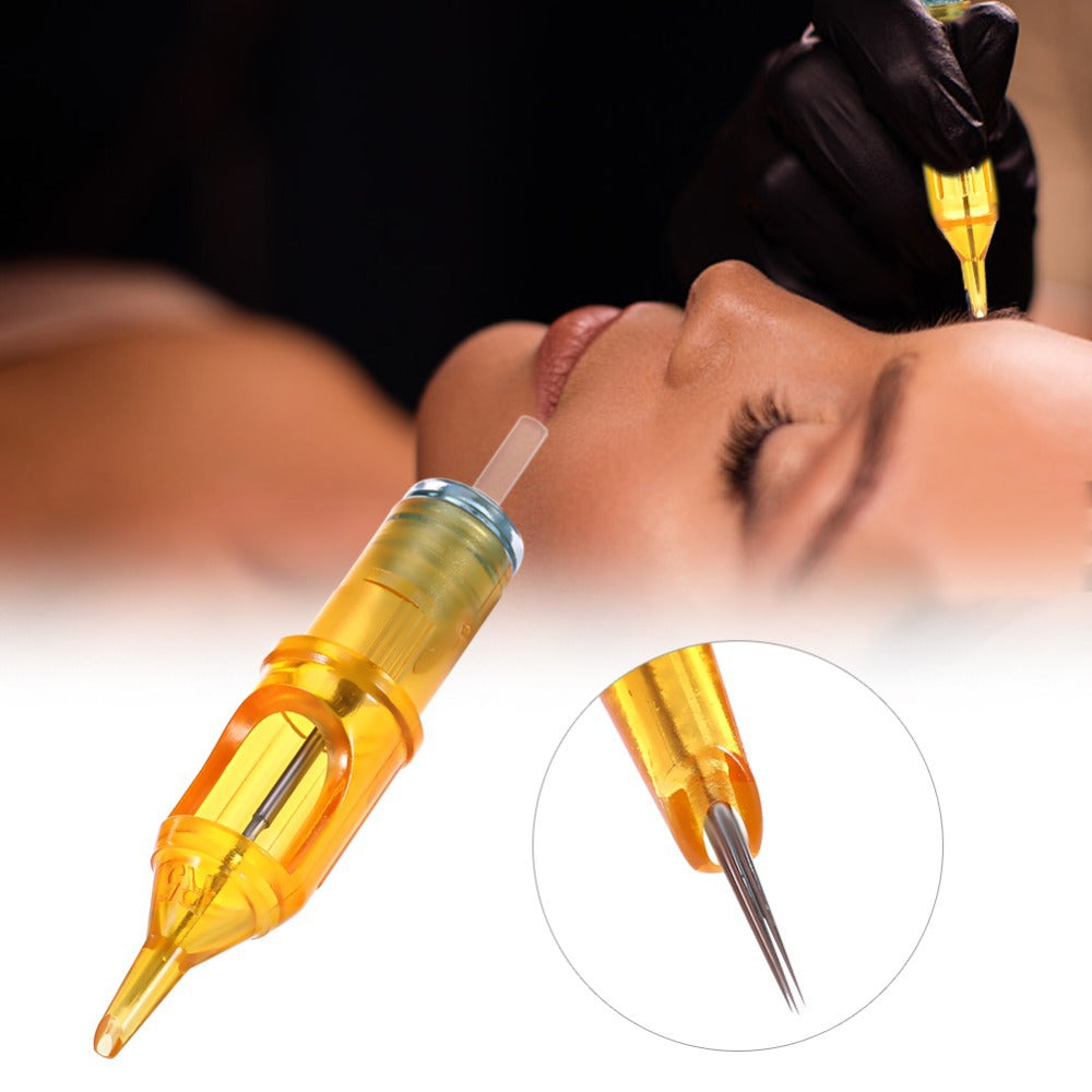 Yellow Tattoo Cartridges Needles Mixed Sizes