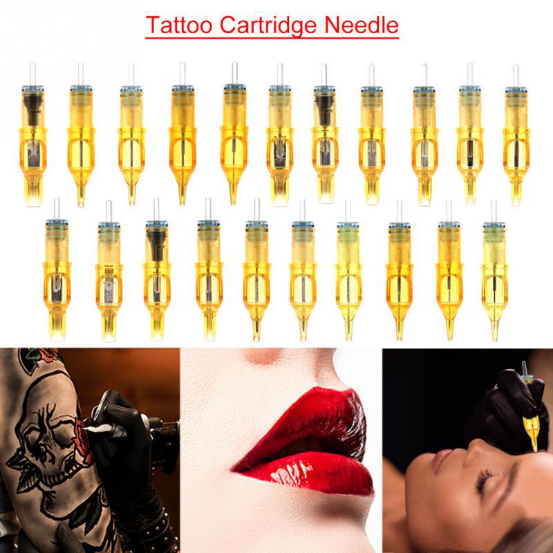 Yellow Tattoo Cartridges Needles Mixed Sizes